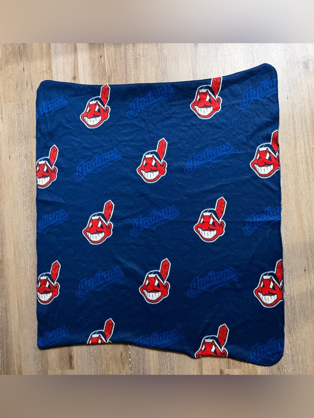 Cleveland Indians Chief Wahoo Stadium Throw Blanket 50” X 56”